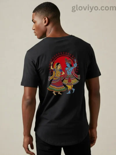 Radha Krishna Navratri T-shirt Black