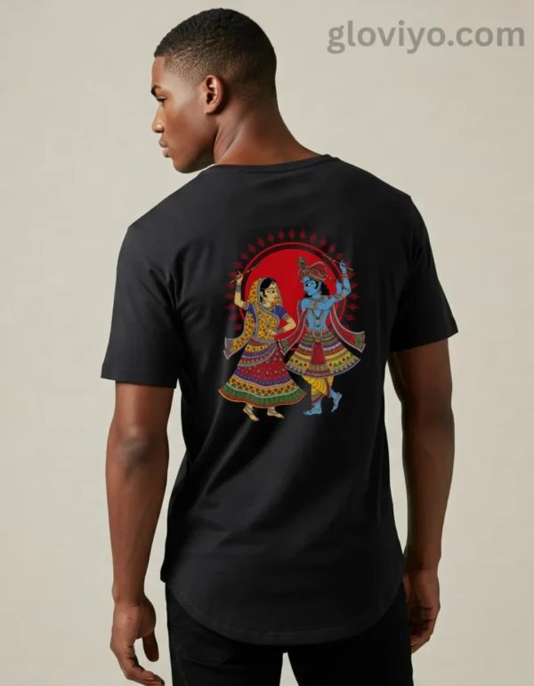 Radha Krishna Navratri T-shirt Black