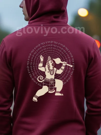 Ram Bajrangi Maroon Closeup