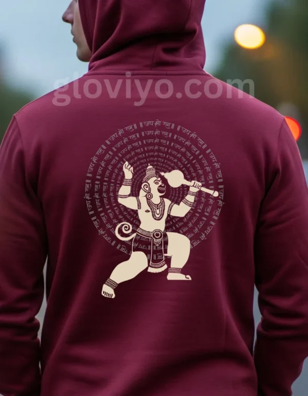 Ram Bajrangi Maroon Closeup