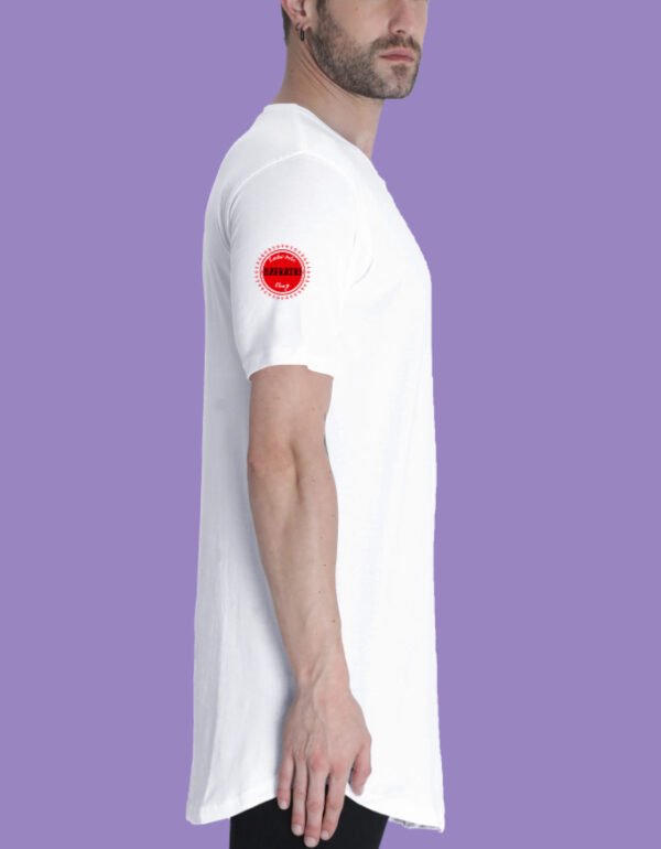 Men Radha Krishna Longline Curved  Navratri T-Shirt - Image 4