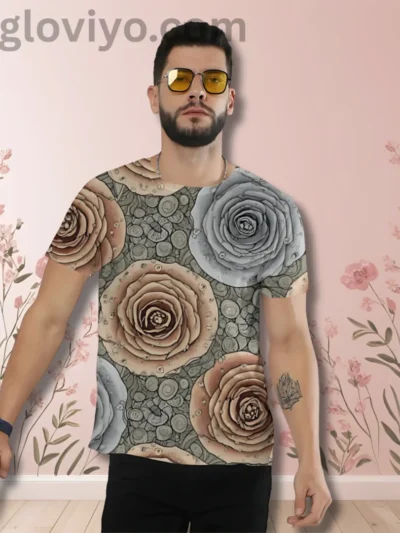 Rose Artefact Black aop tee