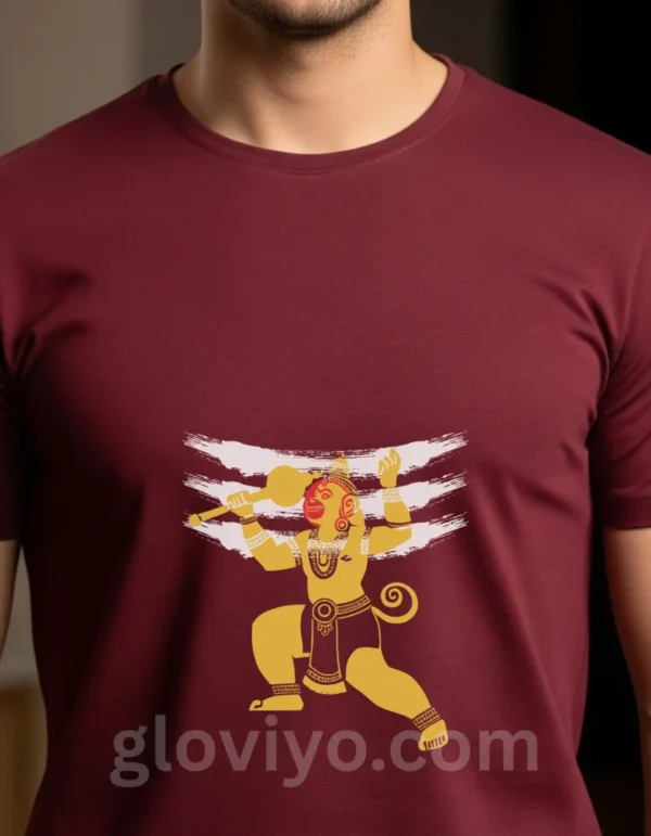 Shiv Bajrangi Maroon Closeup