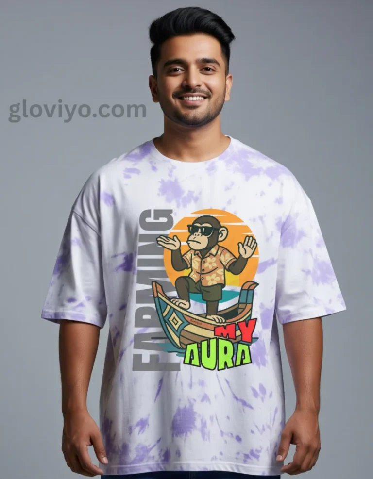 Aura Farming Tie-Dye Oversized T-Shirt