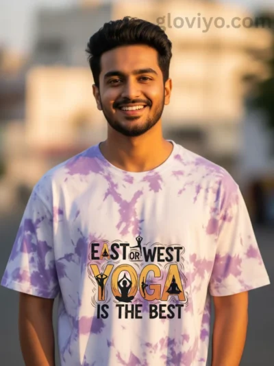 East or West Yoga Best Tie Dye T shirt