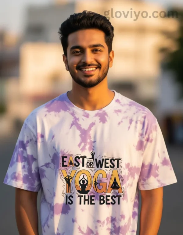 East or West Yoga Best Tie Dye T shirt