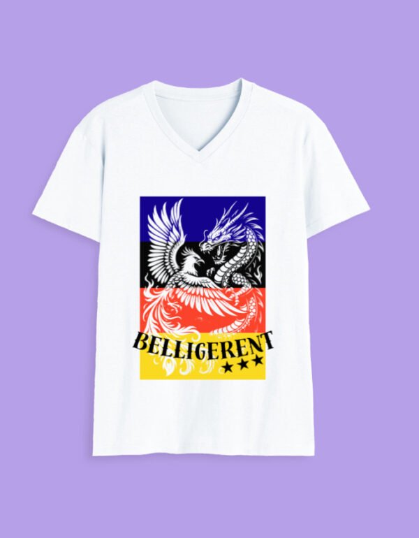 Belligerent Men V-Neck T-Shirt - Image 3