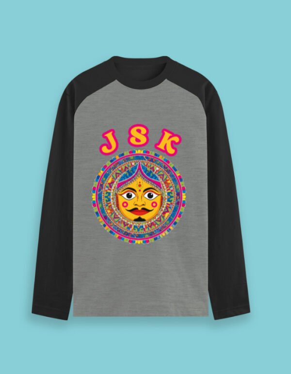 Jay Shree Krishna Unisex Raglan T-Shirt - Image 7