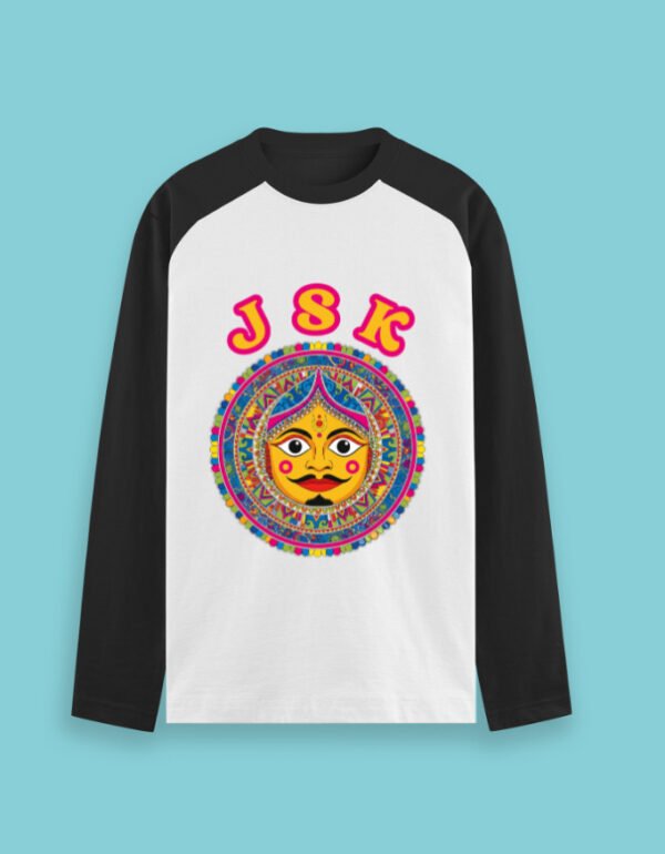 Jay Shree Krishna Unisex Raglan T-Shirt - Image 6