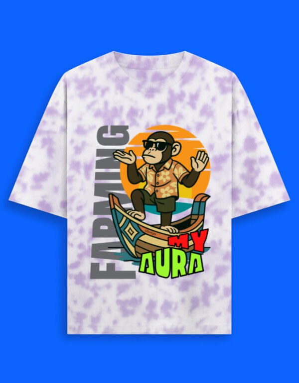 Aura Farming Tie-Dye Oversized T-Shirt - Image 4