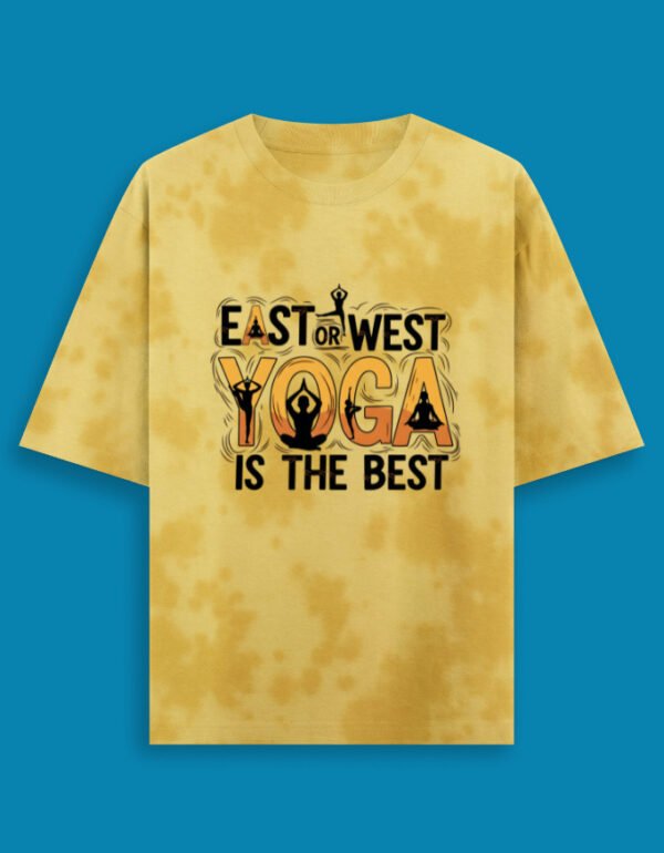 YOGA IS BEST Tie-Dye Oversized T-Shirt - Image 2