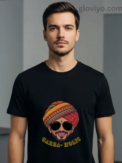 Garba Holic Man Front Black