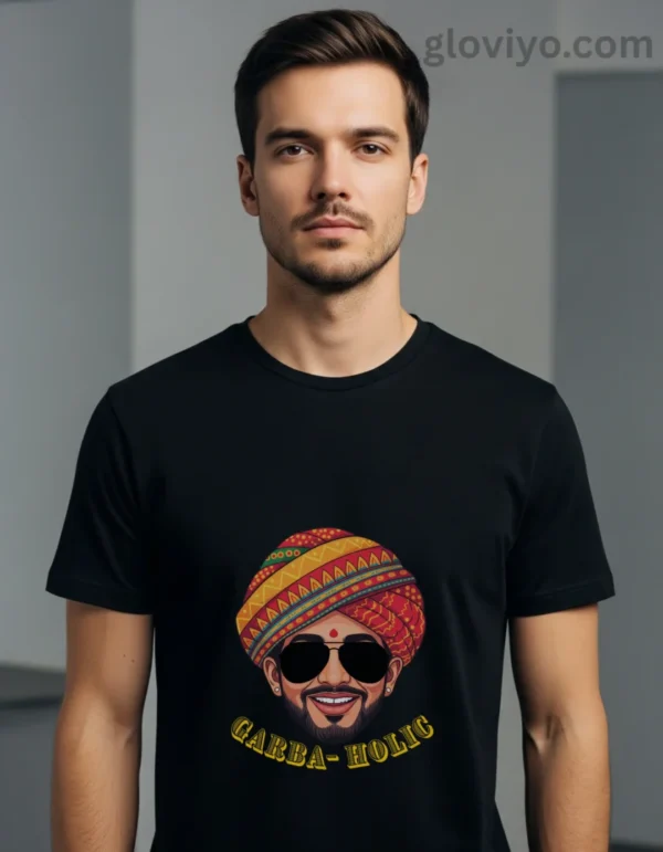 Garba Holic Man Front Black