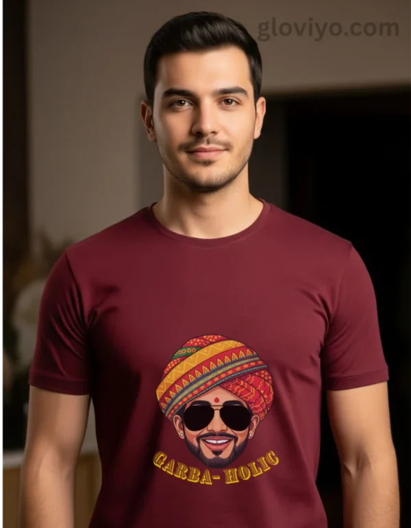 Garba Holic Man Front Maroon