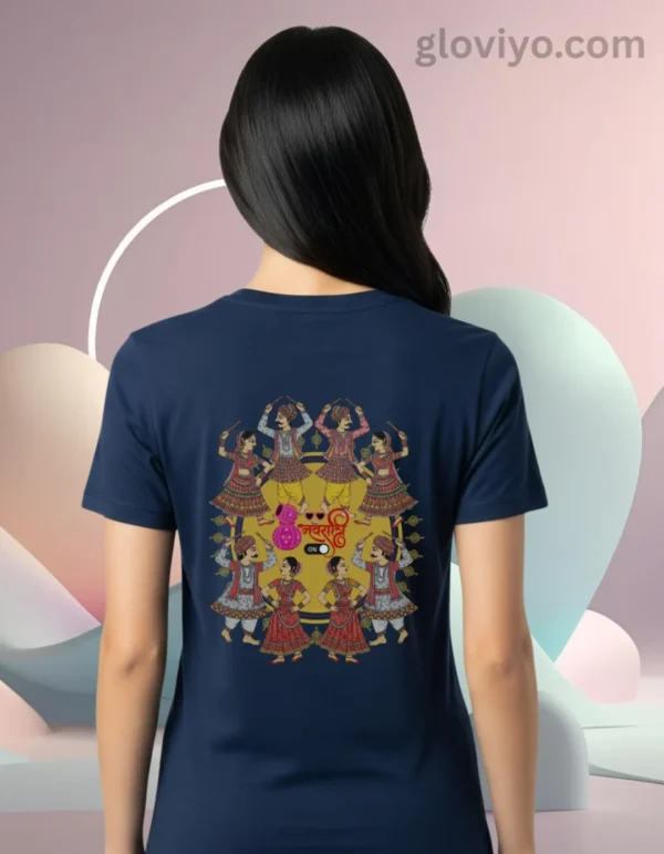 Garba Holic Woman Back Navy Blue