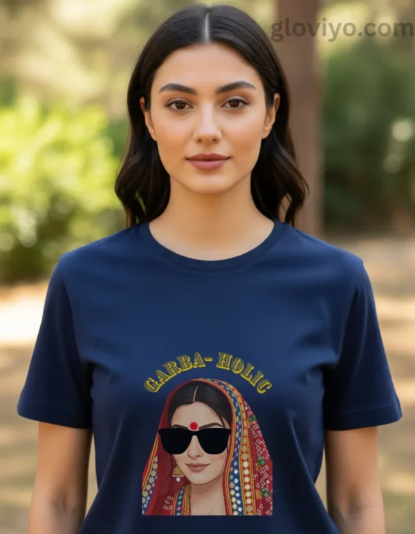 Garba Holic Woman Front Navy Blue