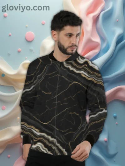 Black Yellow Onyx Bomber Jacket