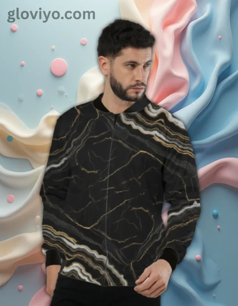 Black Yellow Onyx AOP Unisex Bomber Jacket