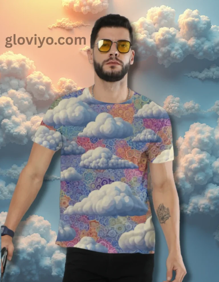 Cloud Colourful All Over Printed Men’s T-Shirt