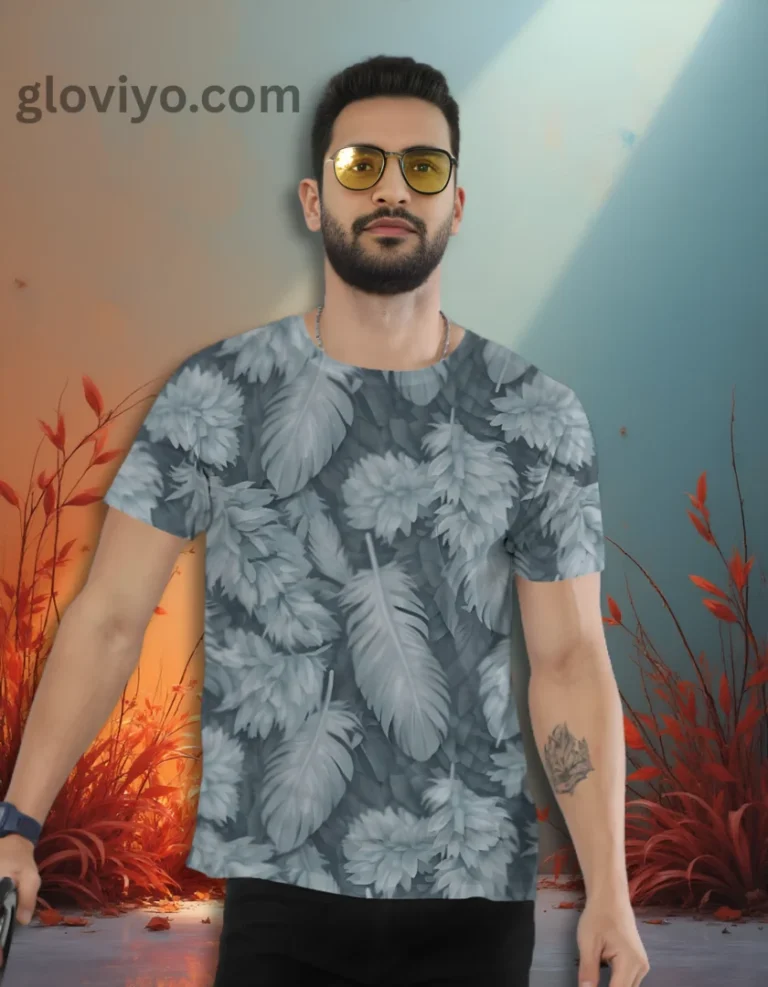 Green Feather Unisex AOP T-Shirt