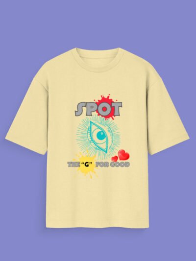 Spot the Good Oversized Unisex Standard T-Shirt - Beige, XXL