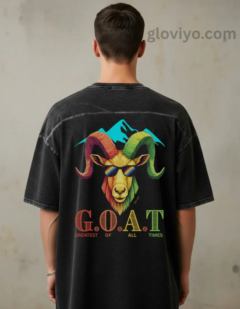 GOAT Unisex Oversize Acid Wash T-Shirt