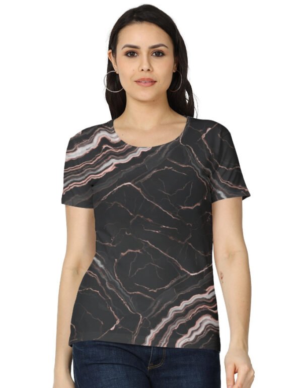 Black Pink Onyx Women’s AOP T-Shirt - Image 5
