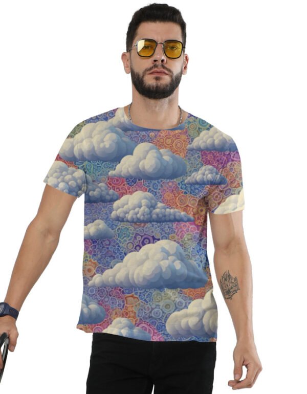 Cloud Colourful All Over Printed Men’s T-Shirt - Image 5