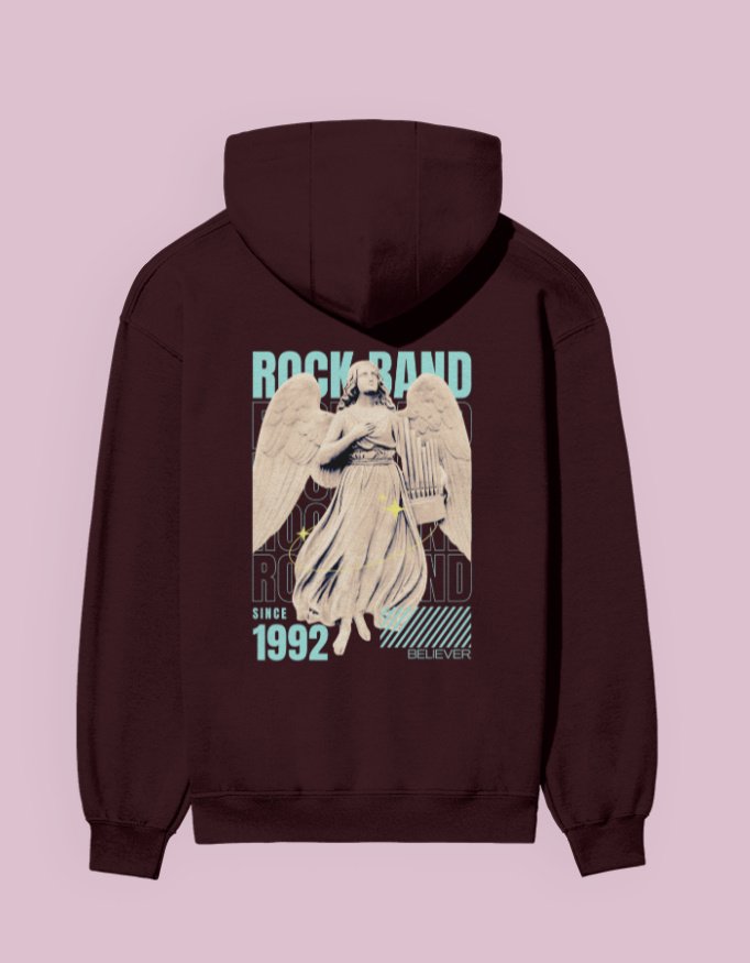 Rockband Hoody maroon