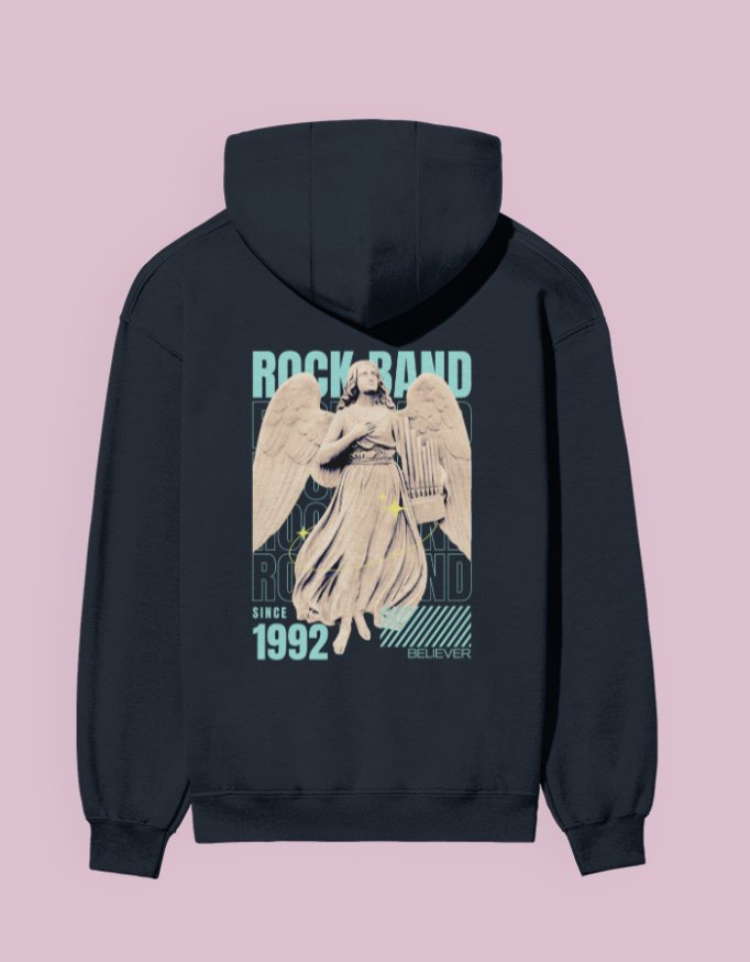 Rockband Hoody navy blue