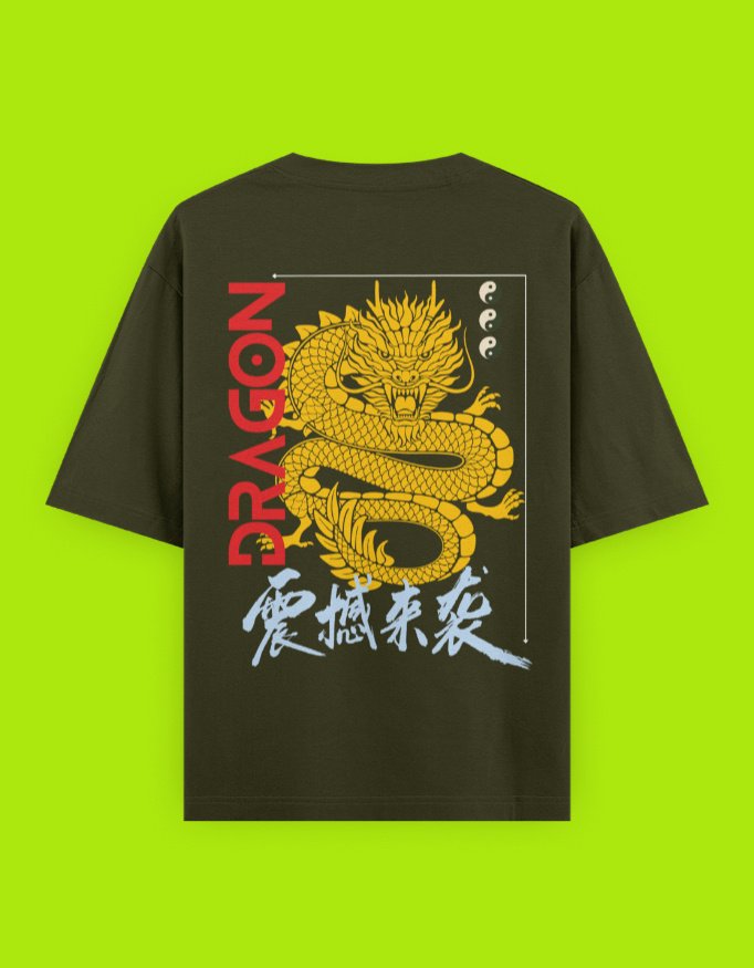 Fearless Dragon Unisex Oversized Classic T-Shirt - Image 4