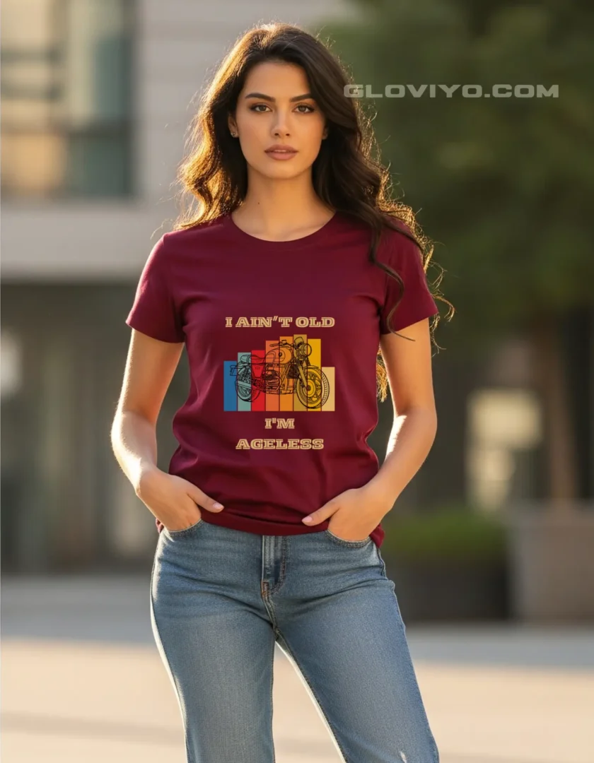 ageless biker maroon