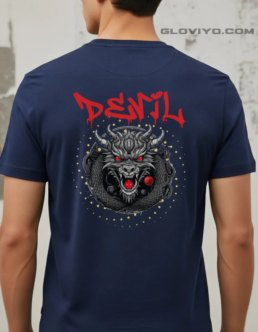 Devil T-shirt _Navy Blue