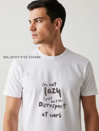 I am Not Lazy T-shirt White
