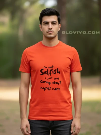 I am Not Selfish T-shirt Orange